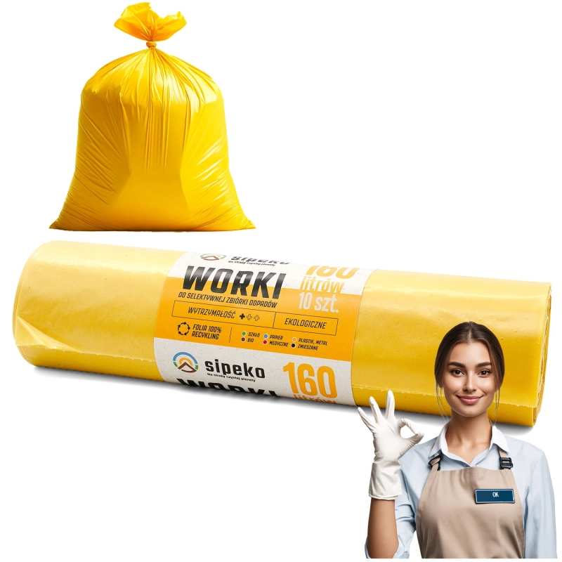 Worki na odpady 160l żółte LDPE a'10 szt-b8c7de0e9af38dfc7029eb8a5691b4ae