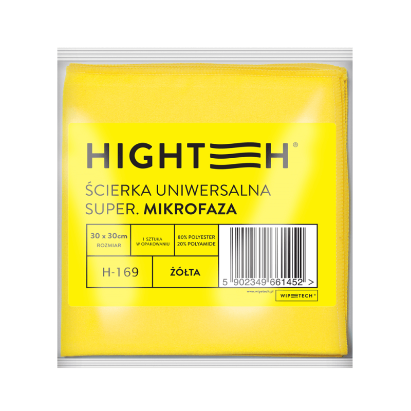 Ścierka z mikrofibry 30x30cm żółta-b1826fbcbf0b185a04187e3353543e4b