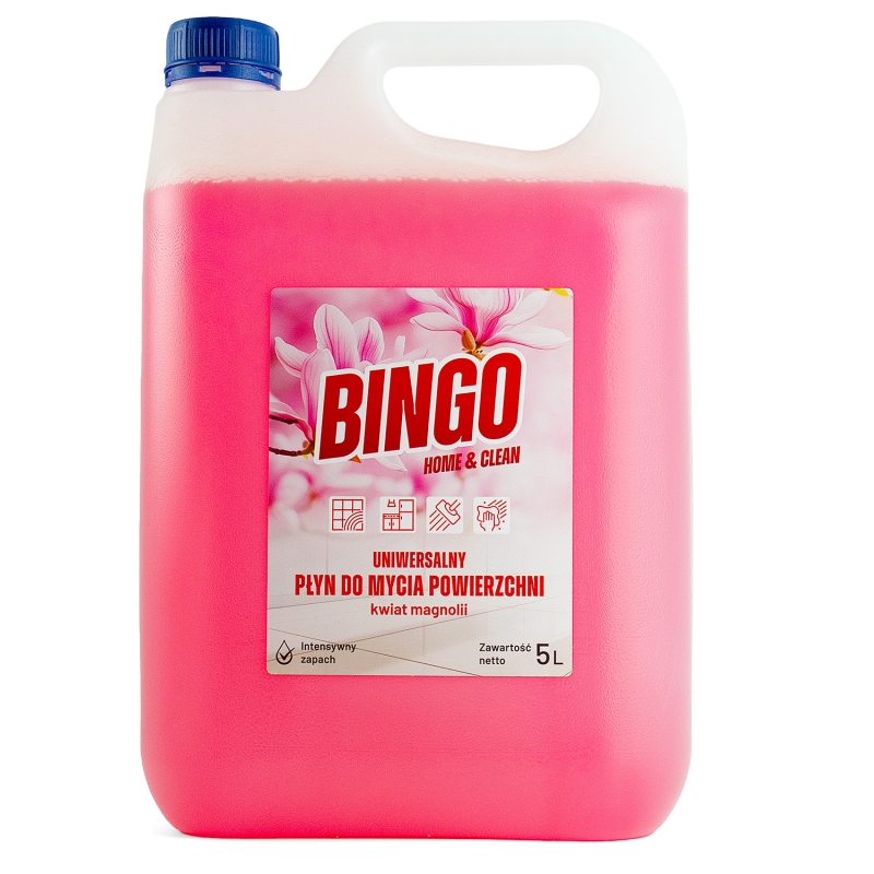 Uniwersalny płyn Bingo, zapach  Kwiat Magnolii 5l-d6fe3eef9b5f8e4f8c612b30a8e3c48c