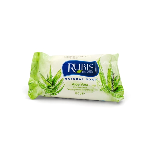 RUBIS Mydło w Kostce 100 g, Kremowe Aloes, 
