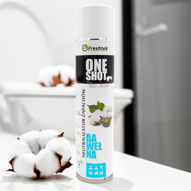 Neutralizator zapachów Bawełna 600ml ONE SHOT-296b216d0c0cce3298332e3c76a839f1