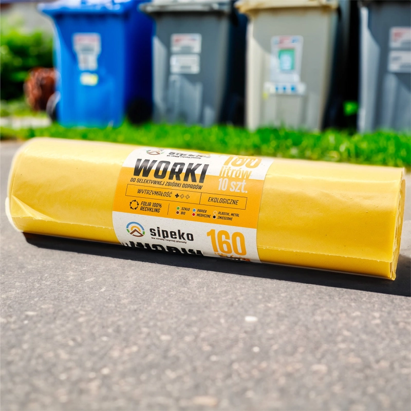 Worki na odpady 160l żółte LDPE a'10 szt-f0148aa9cca610f728fe3944a564bb49