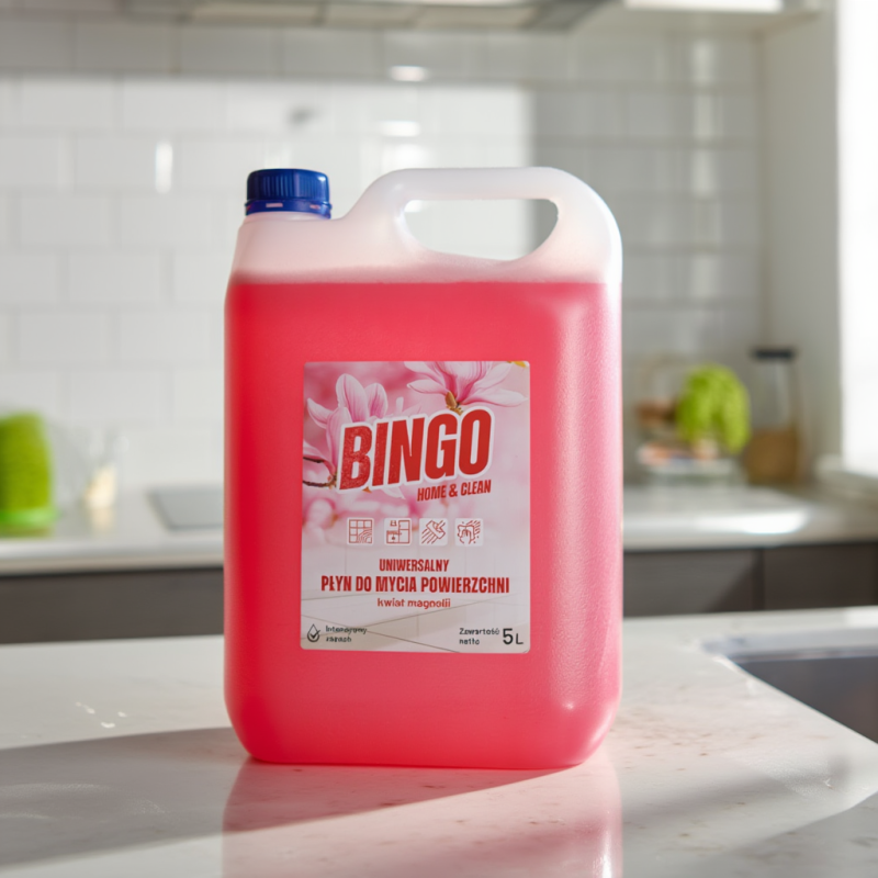 Uniwersalny płyn Bingo, zapach  Kwiat Magnolii 5l-93716957cb1fa01fe8e0459966e5307a