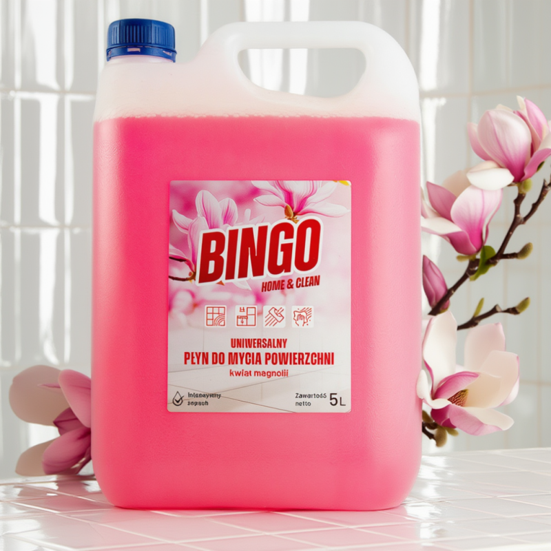 Uniwersalny płyn Bingo, zapach  Kwiat Magnolii 5l-3e9cc92d57aba25a3d3a4200bcc0c632