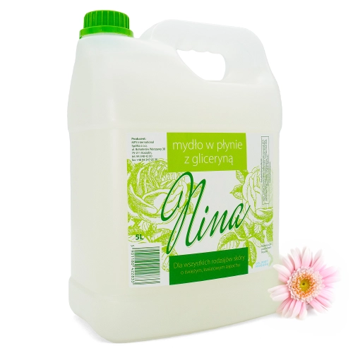 Mydło w płynie NINA 5l z gliceryną, wydajne