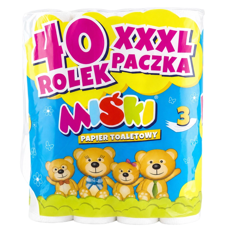 Papier toaletowy Miśki 3 warstwowy 40 rolek-2b8f0a0c40aa02508ab373c5cee45a7d