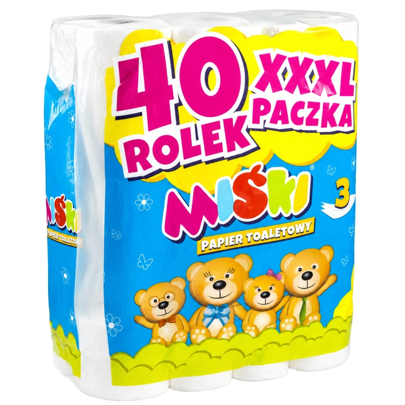 Papier toaletowy Miśki 3 warstwowy 40 rolek-bfecc7af96b127427fa423a980367570