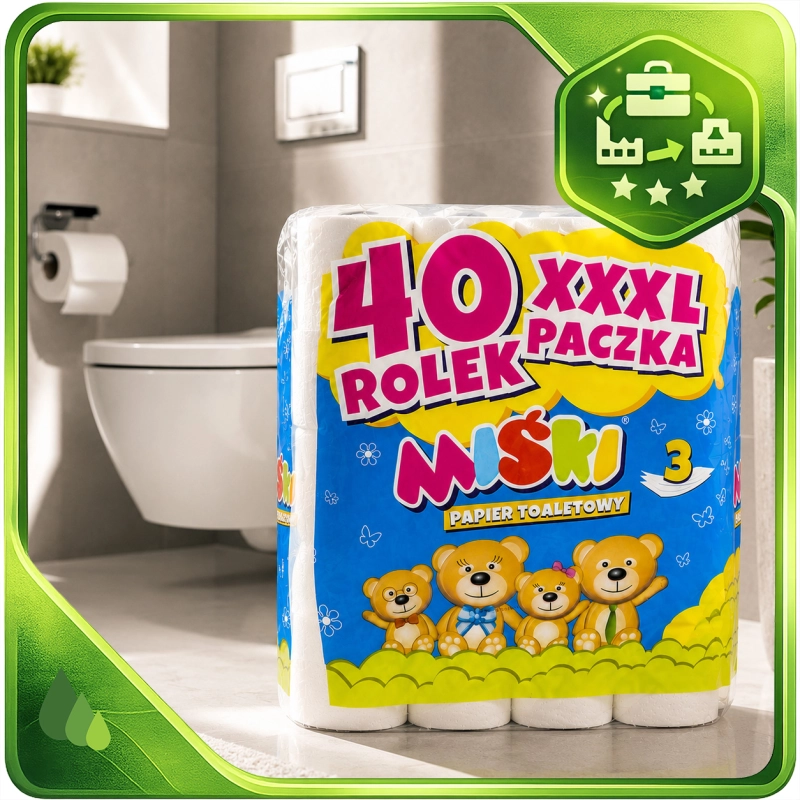 Papier toaletowy Miśki 3 warstwowy 40 rolek-af70def583a23ea632d7f57c0015549c