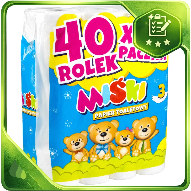 Papier toaletowy Miśki 3 warstwowy 40 rolek-f4db5548d3694e4898c4d80abbec6acb