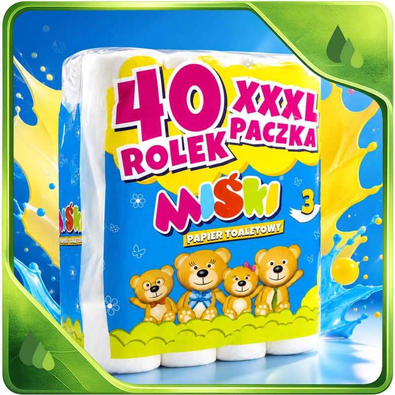 Papier toaletowy Miśki 3 warstwowy 40 rolek-89bbb4f1ed54a4467469da6145645b9d