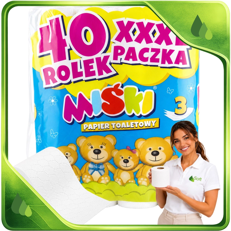 Papier toaletowy Miśki 3 warstwowy 40 rolek-cf415e80d96ed1f673ddd1c4812d5c57