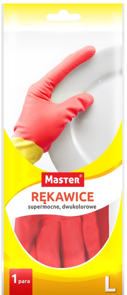 Rękawice gospodarcze dwukolorowe Master L-ec165df7c52ee3645effe5788fd4e31c