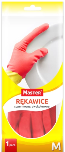 Rękawice gospodarcze dwukolorowe Master M