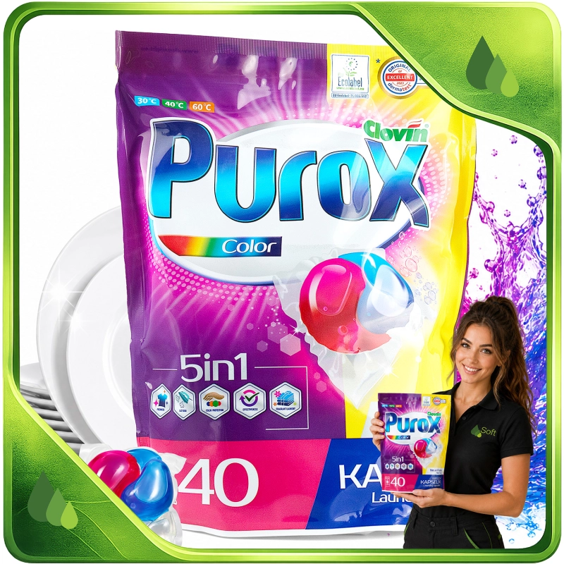 Kapsułki do prania Purox Color 40szt-eb4981e05b8712f5ba74cd3a4d7831b2