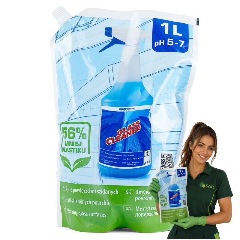Glass Cleaner do powierzchni szklanych 1l Saszetka-05418de6dcd754c4f283760917d4ae3f
