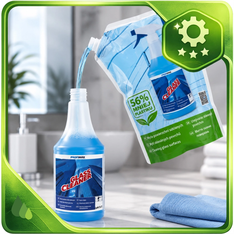 Glass Cleaner do powierzchni szklanych 1l Saszetka-834efae32f848b9ebf308fbcb5ea089f