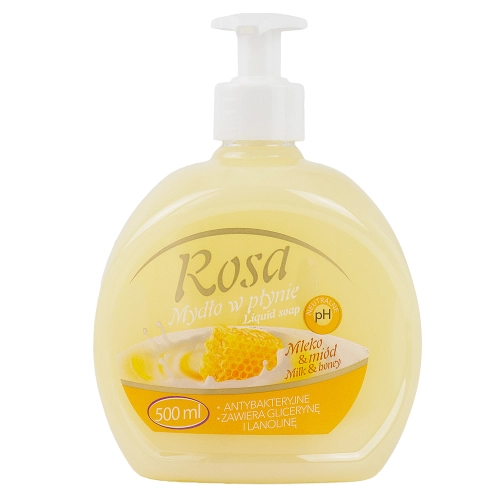 Mydło w płynie z dozownik 500 ml Rosa Mleko i miód