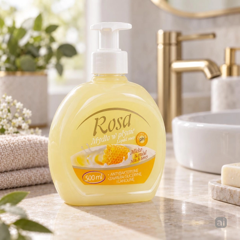 Mydło w płynie z dozownik 500 ml Rosa Mleko i miód-8b821837318ac75df7413a2ae7d13138