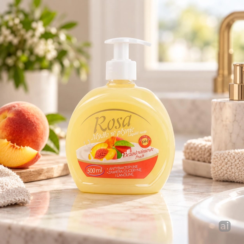 Mydło w płynie z dozownik 500 ml Rosa Brzoskwinia-0b39645a368ed499dfbad156813eeaf8