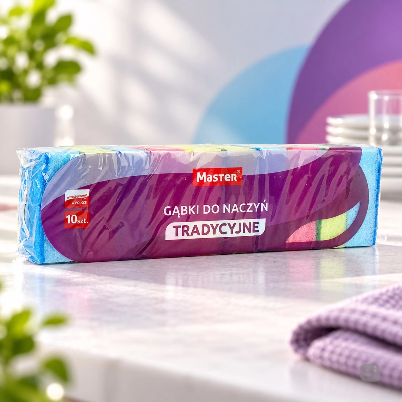 Zmywak gąbka 80x55, 10 sztuk MASTER S059-52af5bdf889c4530c567aeb1fc703d31