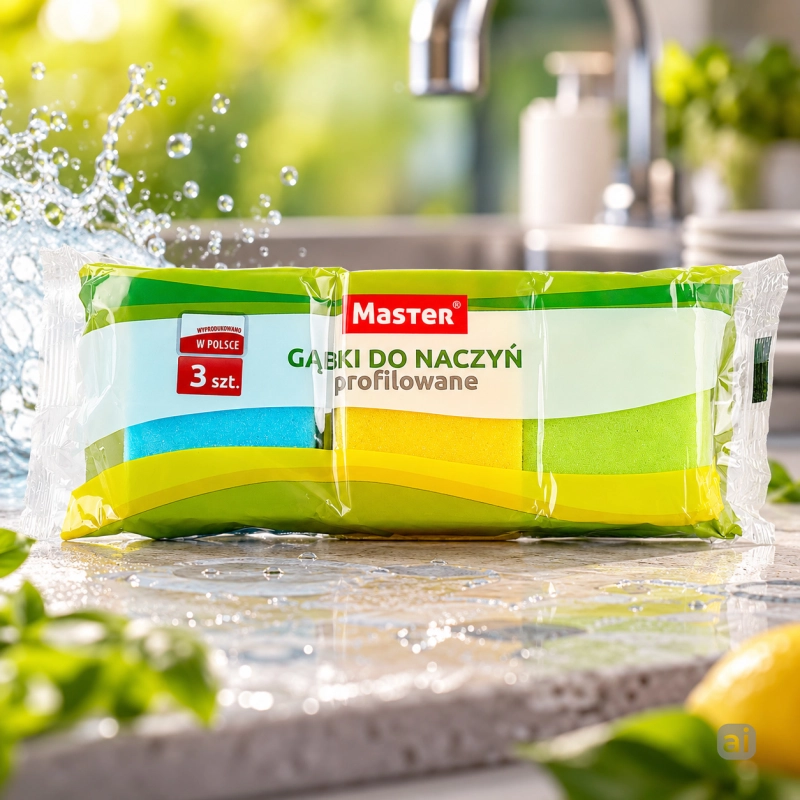 Gąbki do naczyń, zmywaki profilowane Master, 3 szt.-fa3553ba5a47a3e3971ef041360380d3