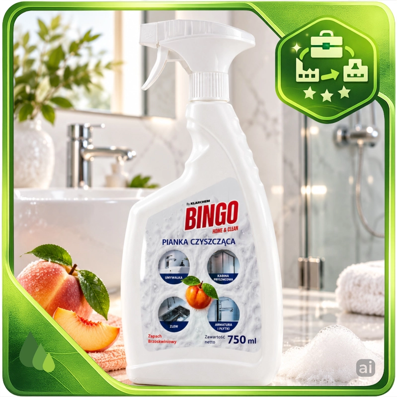 Bingo pianka do łazienek 750 ml zapach brzoskwini -a7610157eb070598b2c52be5211f657b