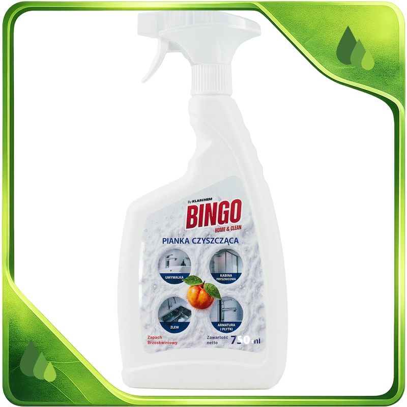 Bingo pianka do łazienek 750 ml zapach brzoskwini -cf773ce40a2542ea5efdb6cb5c8fcddd