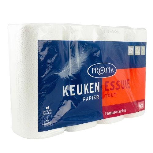 Ręcznik papierowy kuchenny 3-warstwowy celulozowy, 4 rolki, 50 listków