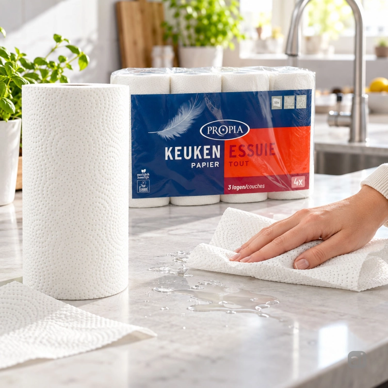 Ręcznik papierowy kuchenny 3-warstwowy celulozowy, 4 rolki, 50 listków-327e51ba4b42d51c9696688a687bf2a4