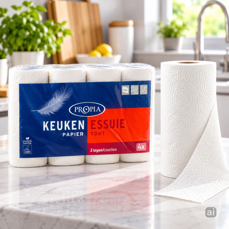 Ręcznik papierowy kuchenny 3-warstwowy celulozowy, 4 rolki, 50 listków-c362c88ff763c227affb3f4c0b43388c