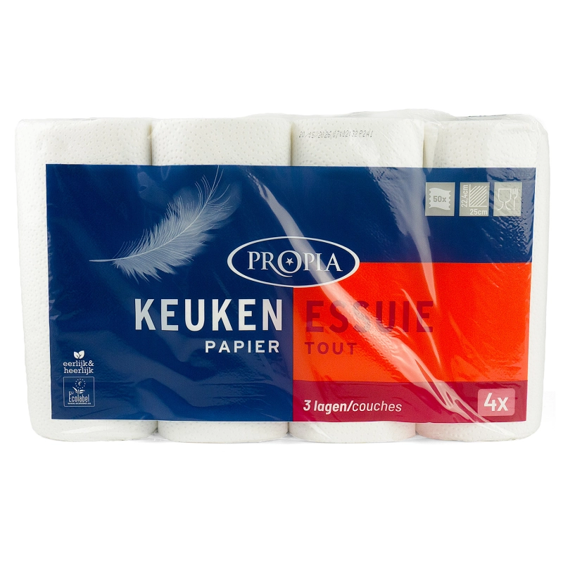 Ręcznik papierowy kuchenny 3-warstwowy celulozowy, 4 rolki, 50 listków-feefff81d14f9db279b430eafbb5ebf6