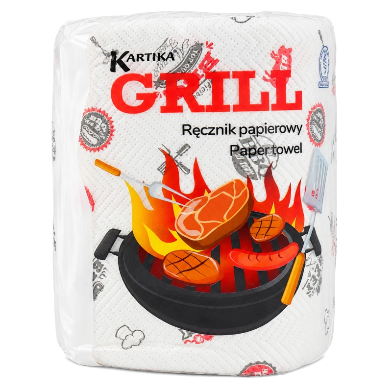 Ręcznik papierowy Kartika Grill Decor, 3-warstwowy, 210 listków-c8d2dabf48bd32544f99c53f8173b5ac