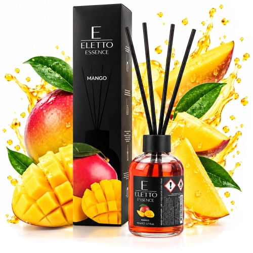 Eletto dyfuzor zapachowy Mango 110 ml z patyczkami rattanowymi