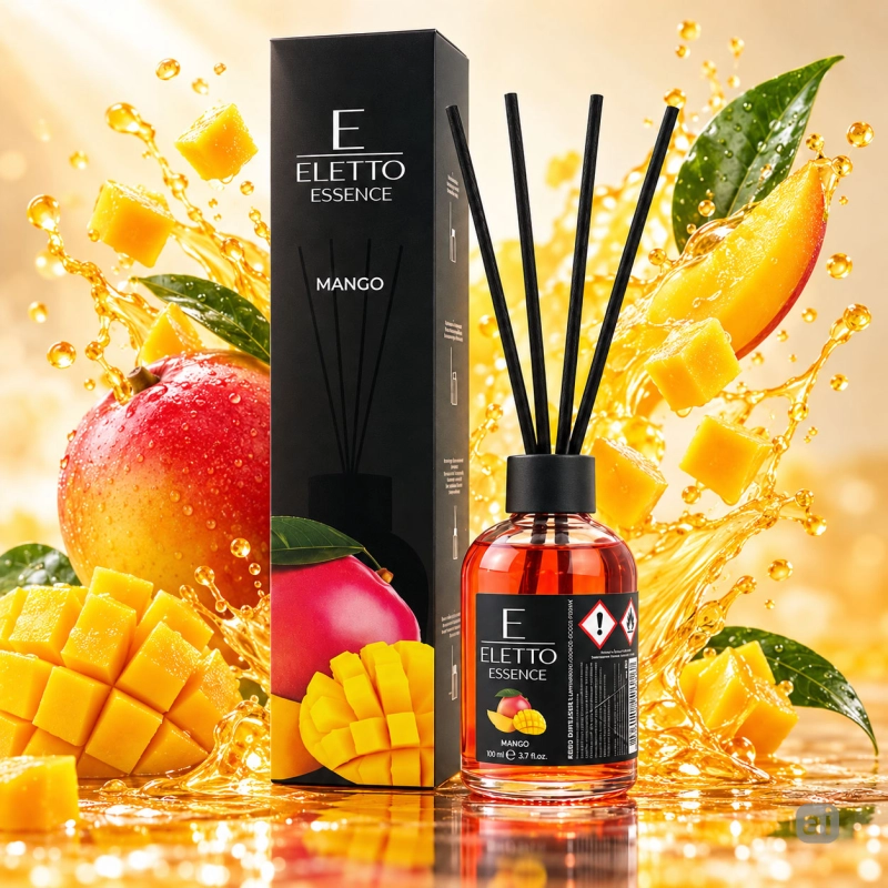 Eletto dyfuzor zapachowy Mango 110 ml z patyczkami rattanowymi-be434f2234e201b913d77798b97787f5