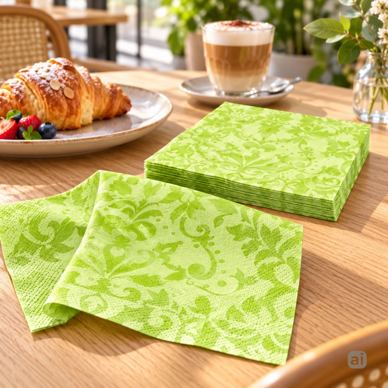 Serwetki Decosoft Victorian 40x40 cm limonkowe, 50 szt.-9364d9560b9280c1880ae09078d74e2c