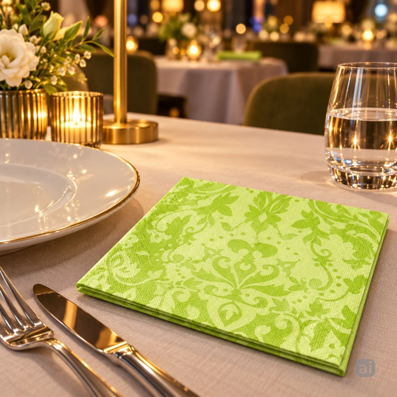 Serwetki Decosoft Victorian 40x40 cm limonkowe, 50 szt.-67f60fd4643f3202355a47f2e002bb9a