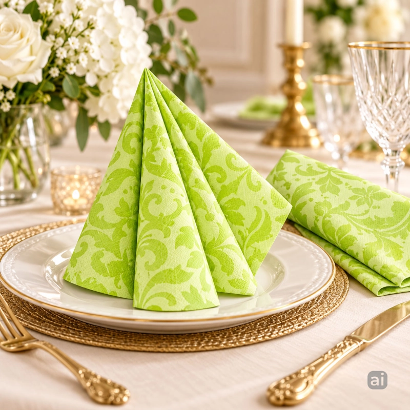 Serwetki Decosoft Victorian 40x40 cm limonkowe, 50 szt.-2c299b2d4b7aac8124eaeedacd972b0d
