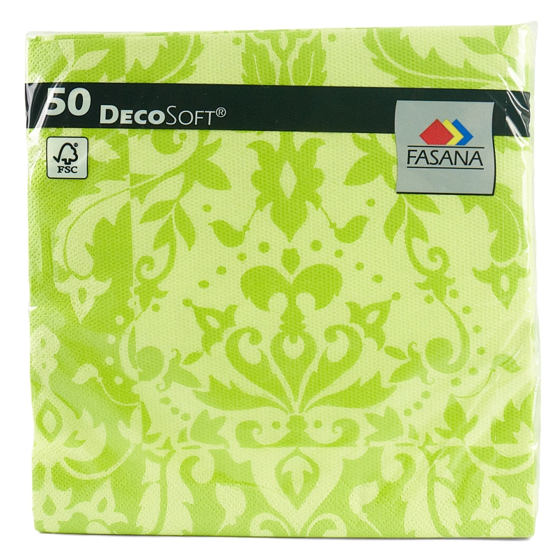 Serwetki Decosoft Victorian 40x40 cm limonkowe, 50 szt.-187980e0f414eb1b1550ed7e3c793fcc