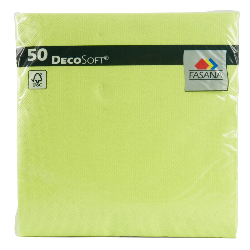 Serwetki Fasana Deco 40 × 40 cm, limonkowe, 50 szt.-baf443475e65373e0a78a59d4043e7fe