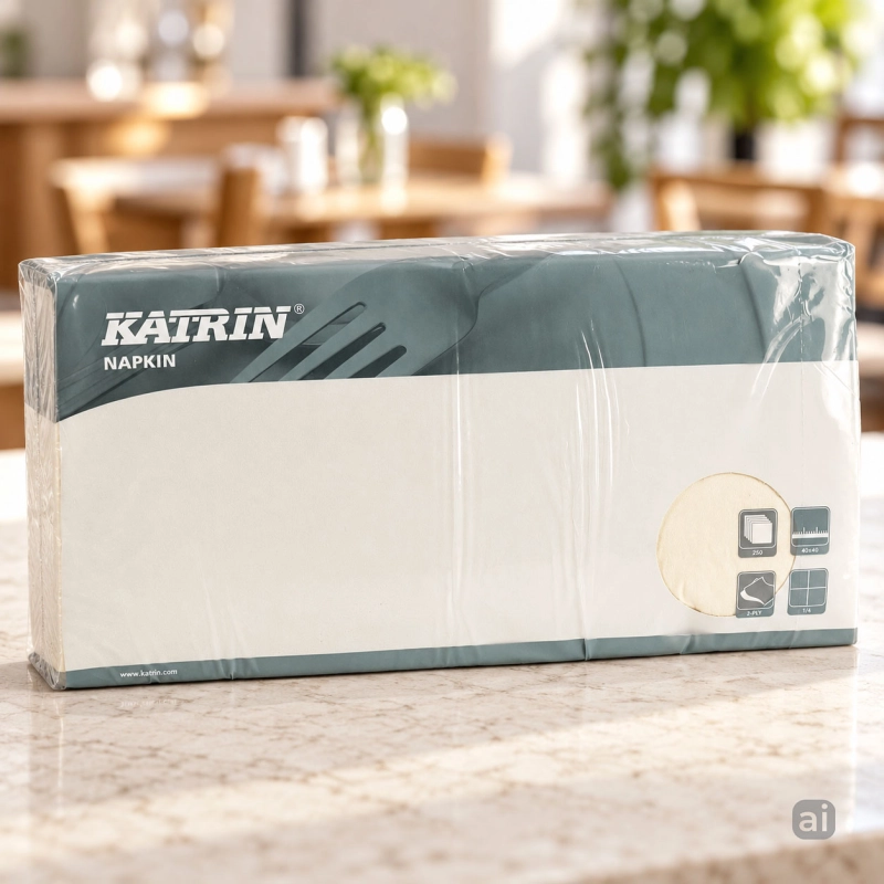 Serwetki Katrin Dinner 40x40 cm, 2-warstwowe, kremowe, 250 szt.-43711dfb7d03148a9ba56c9a4e74474d