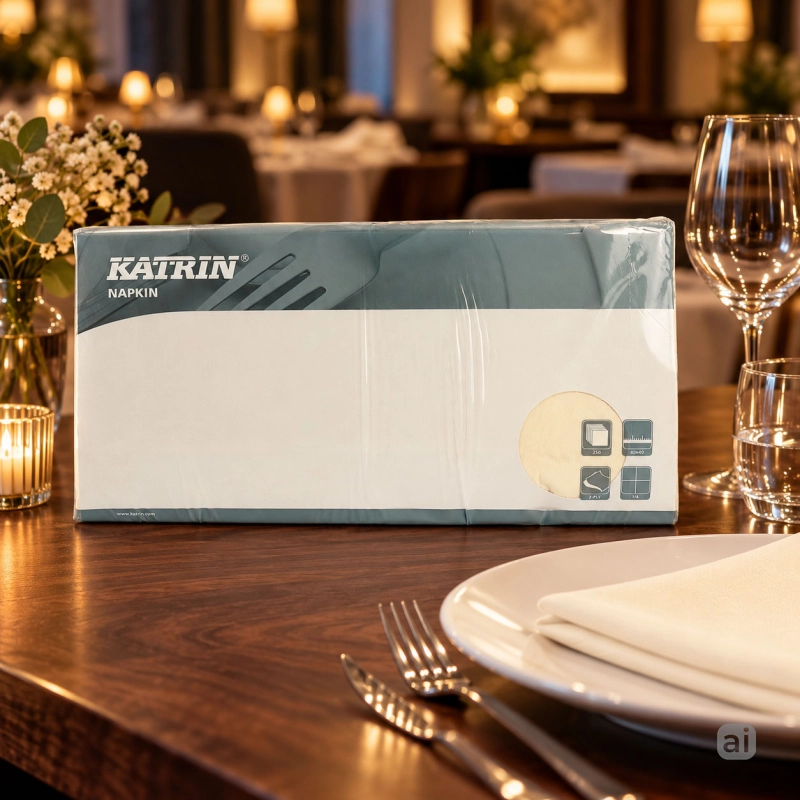 Serwetki Katrin Dinner 40x40 cm, 2-warstwowe, kremowe, 250 szt.-10c06376e0acc46923b840b5060d7124