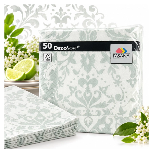 Serwetki Decosoft Victorian 40x40 biały 50 szt.