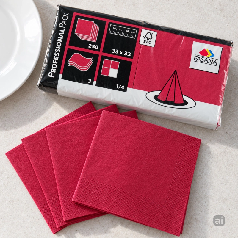 Serwetki Fasana Lunch 33x33 3w bordowe 250 sztuk-638c8c844c733c88a7e3658820963ab8