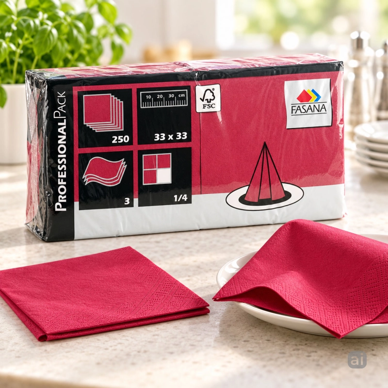Serwetki Fasana Lunch 33x33 3w bordowe 250 sztuk-fb3db3c6f99a9816031fae328eef7884