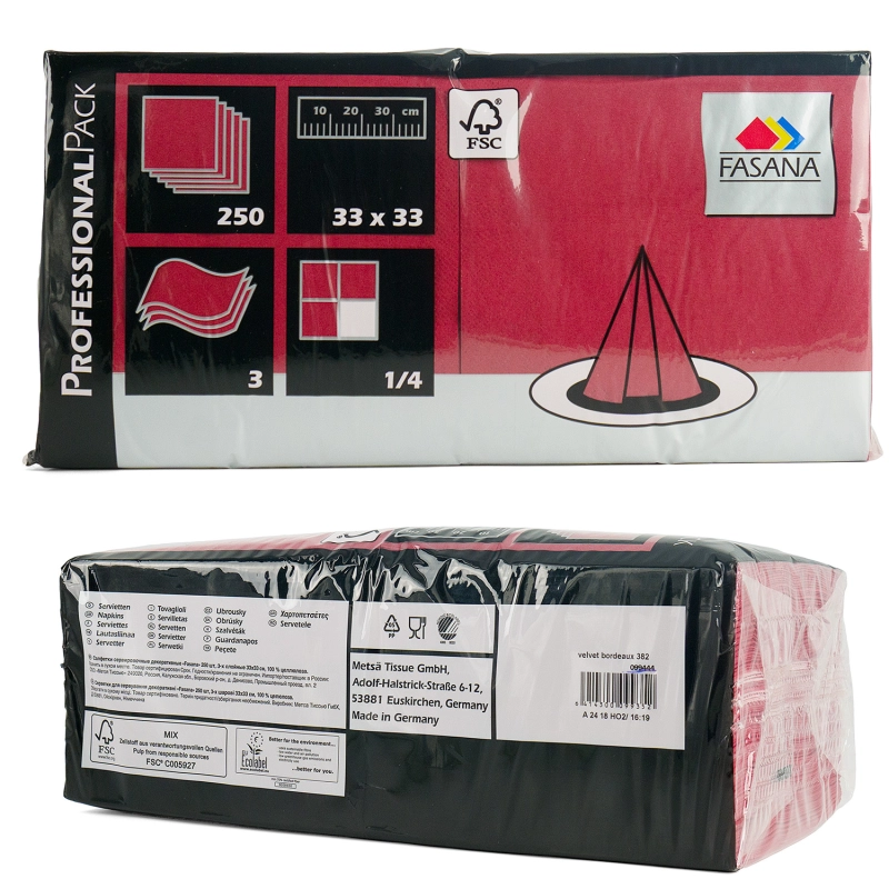 Serwetki Fasana Lunch 33x33 3w bordowe 250 sztuk-4b419ee8deb9390ec2b7d0ff18708e10